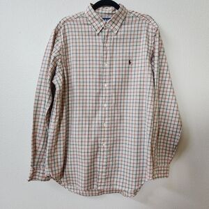 Ralph Lauren Men's Classic Fit Plaid Button Up Shirt Size Large